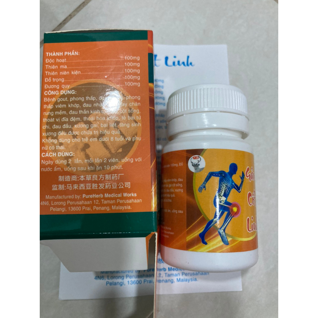 GÂN CỐT LINH MALAYSIA HỖ TRỢ XƯƠNG KHỚP VÀ GOUT CHÍNH HÃNG