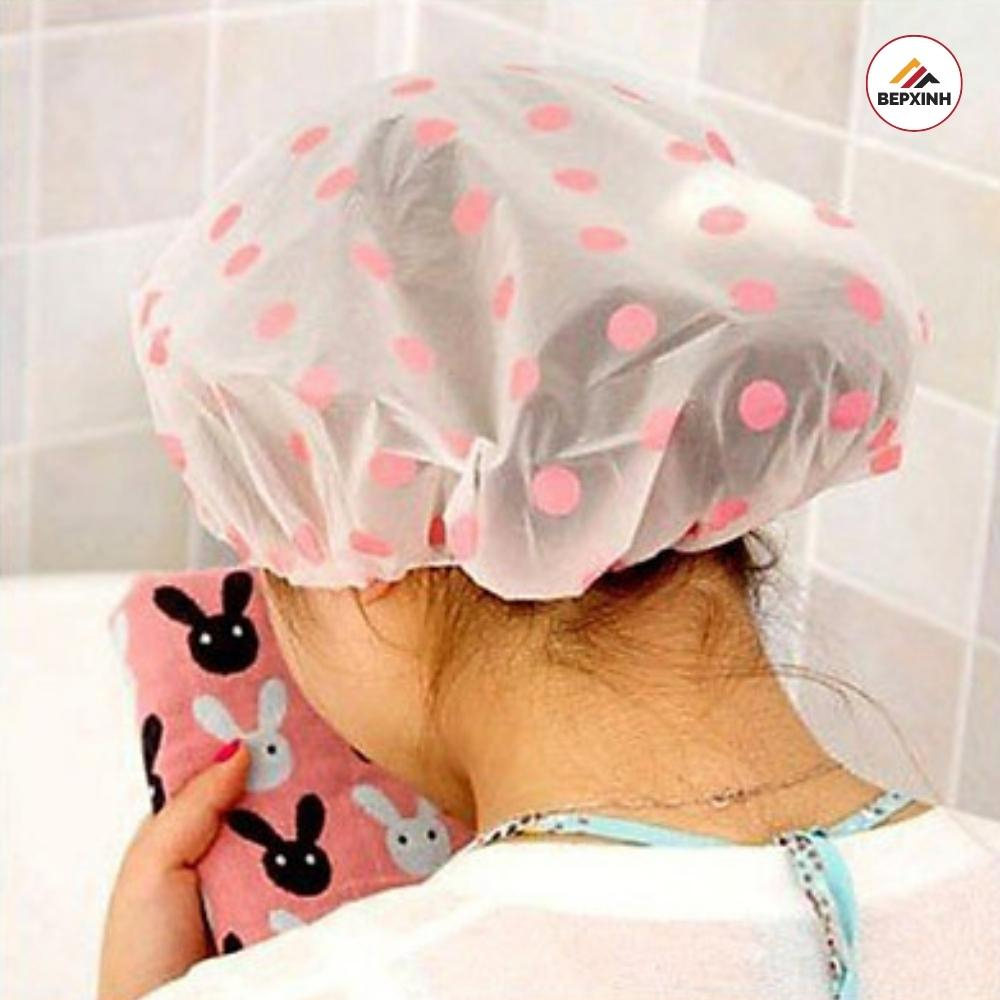 Mũ tắm chùm tóc họa tiết ngộ nghĩnh - Mũ trùm đầu ,Mũ chụp tóc