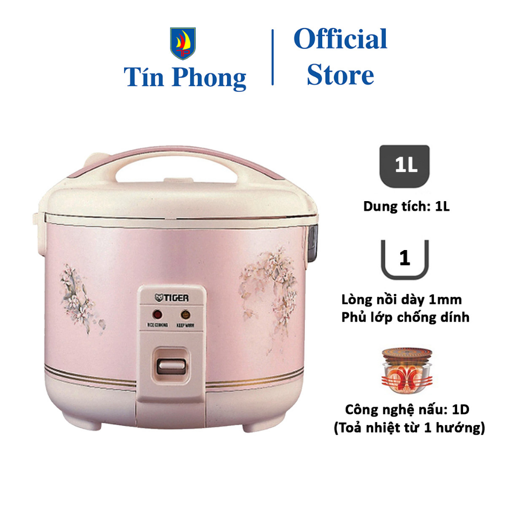 Nồi cơm điện Tiger JNP-1000 - Dung tích 1 lít - Sản xuất tại Nhật Bản - Điện 220V - Bảo hành chính hãng Tiger Việt Nam