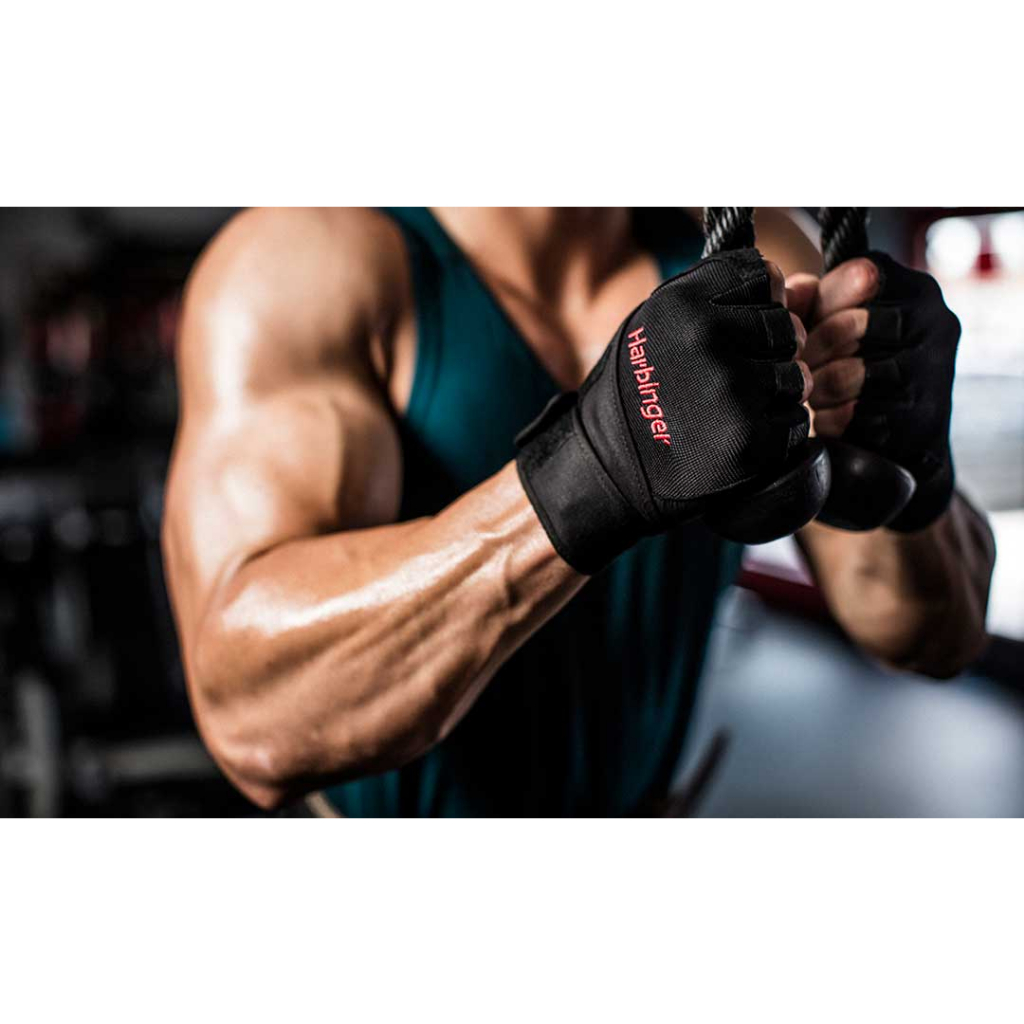 Găng tay tập gym Harbinger Gloves Pro WristWrap Style 140 - Gymstore giúp bảo vệ bàn tay và cổ tay