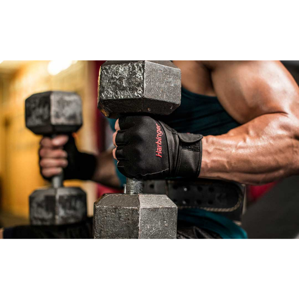 Găng tay tập gym Harbinger Gloves Pro WristWrap Style 140 - Gymstore giúp bảo vệ bàn tay và cổ tay