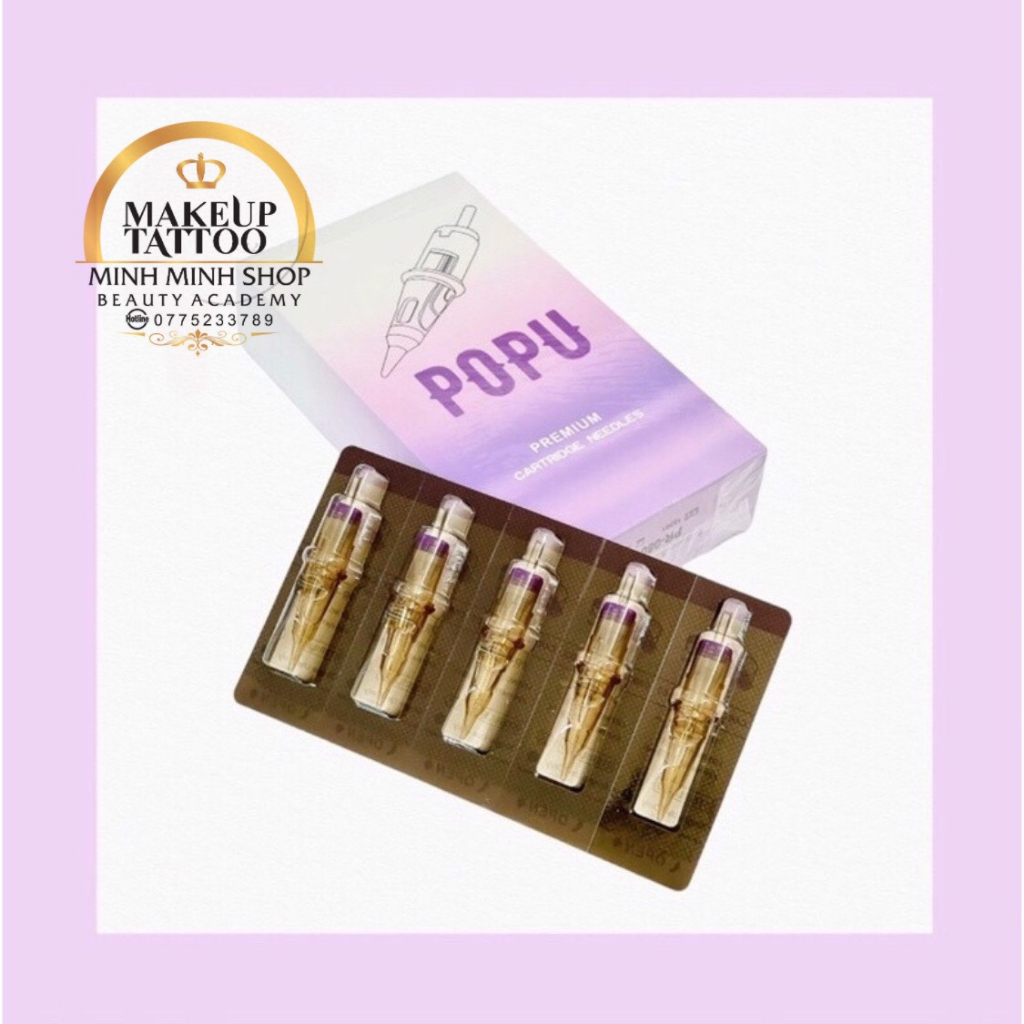 Kim Máy Pen POPU Hộp 20 Kim Chính Hãng, Kim Máy Pen VS Mới