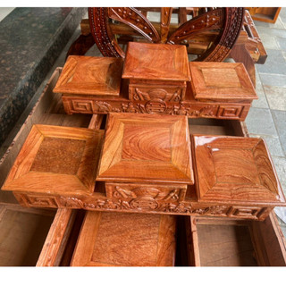 Tam sơn gỗ hương-Đế tam kê bát hương-Bục tam cấp-Tam cấp thờ nhiều kích thước