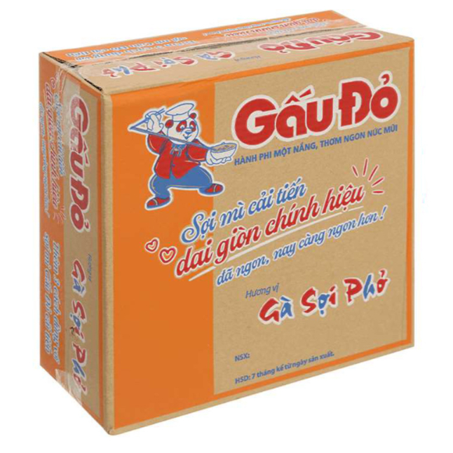 Mì Gà Sợi Phở Gấu Đỏ (30 gói/thùng)