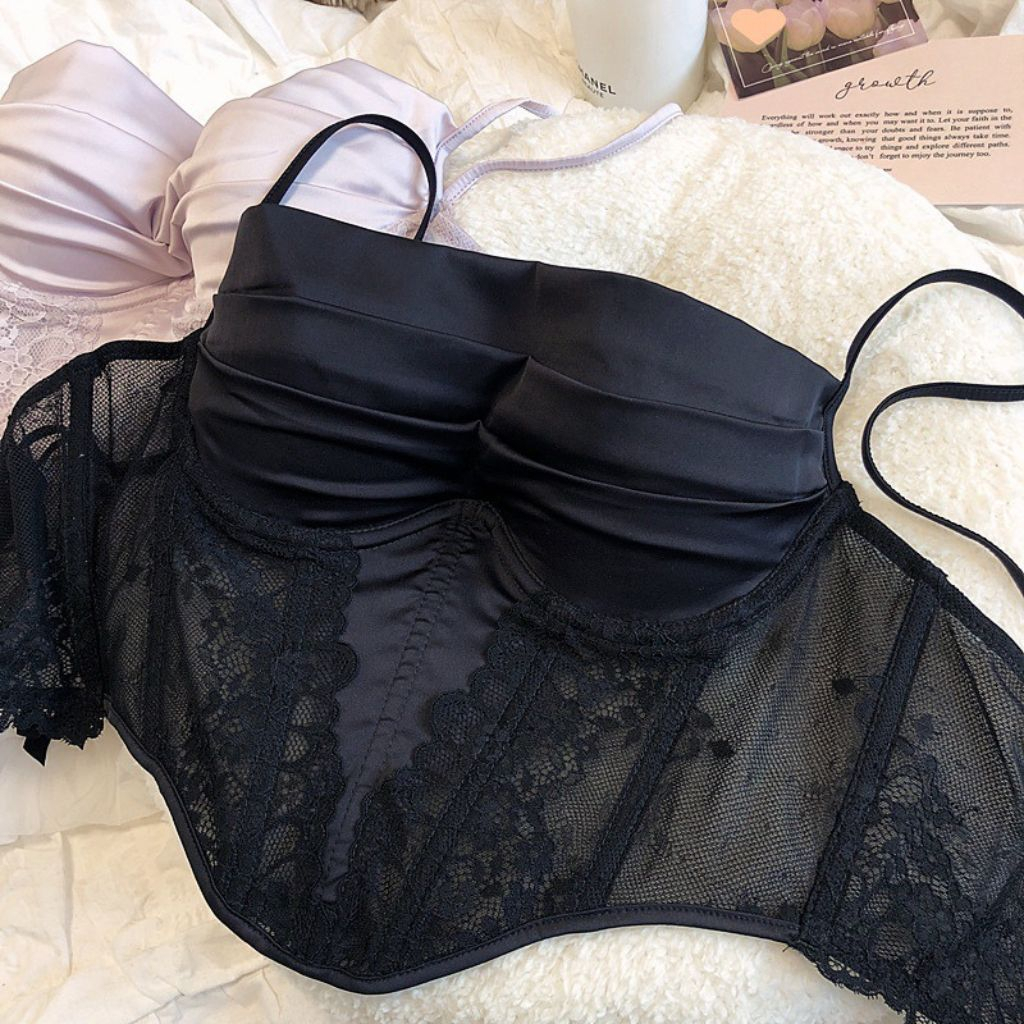 Áo Bra Nữ Nâng Đẩy Ngực Phối Ren Chất Lụa Mềm Hàng Cao Cấp B13