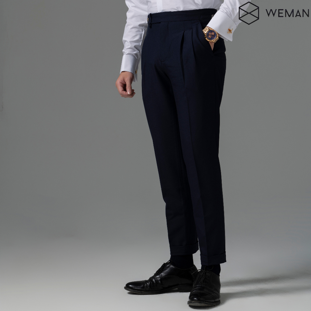 Quần Âu Nam, Quần Âu Nam Sidetab Cạp Trung, Thiết Kế Sang Trọng, Chất Liêu Cao Cấp Dáng Slim Fit WEMAN-WMQ2201