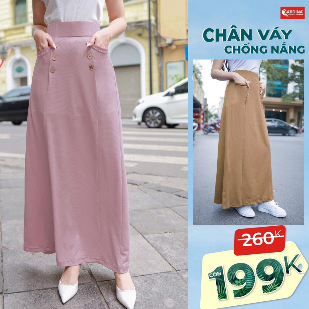 Chân Váy Chống nắng Váy Quây Chống Nắng Nữ Chất Thun Lạnh Lỗ Thông Hơi Thoáng Khí Mềm Mịn Siêu Mát siêu phẩm
