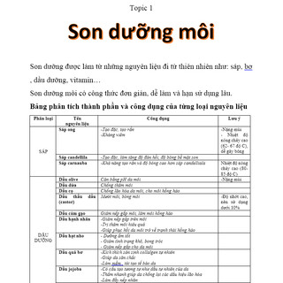 TÀI LIỆU LÀM SON HANDMADE