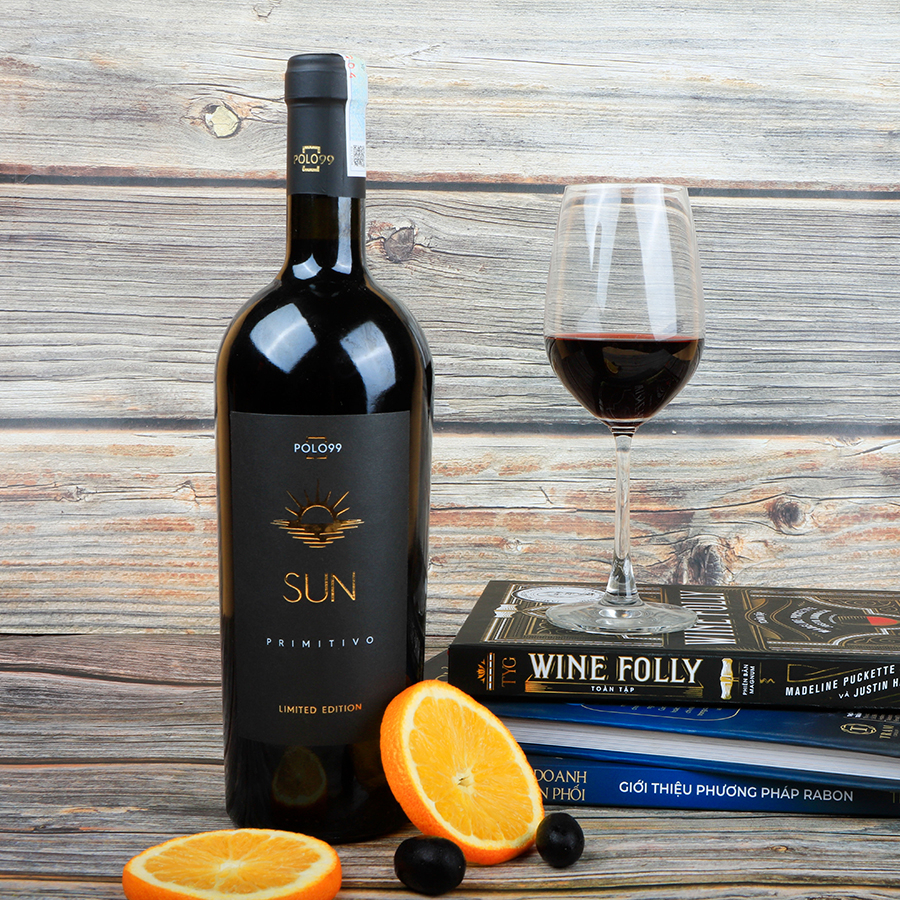 Rượu Vang Sun Primitivo Nồng Độ Alc 14% 750ml [Vang Đỏ] Vang Ý Nhập Khẩu - Queen Wine Trâm Present