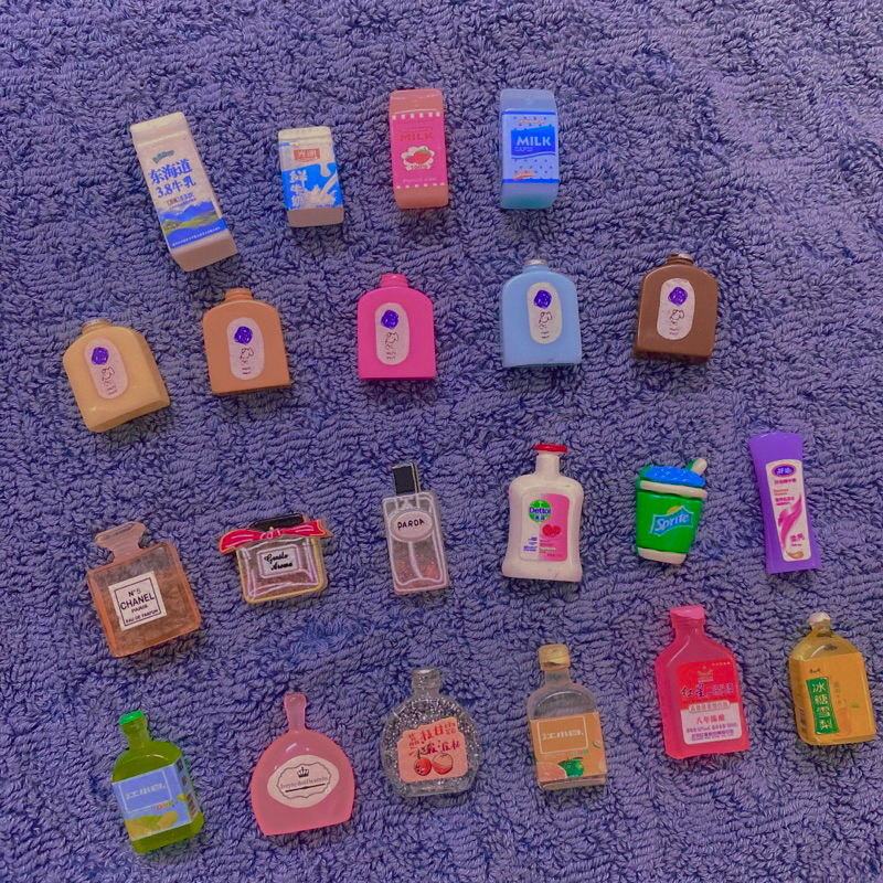 Charm chai nước mini trang trí mô hình đồ ăn