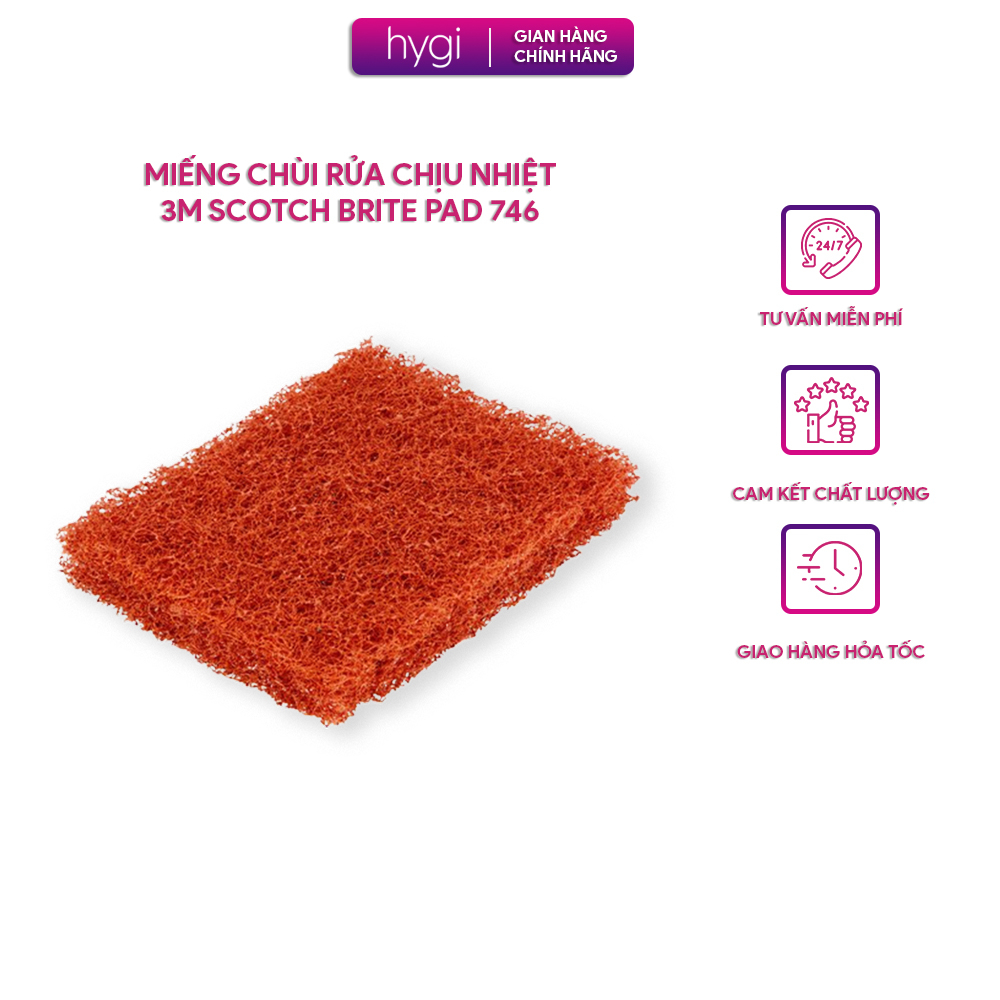Miếng chùi rửa chịu nhiệt 3M Scotch Brite Pad 746