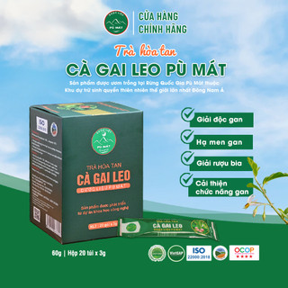 Trà hòa tan Cà Gai Leo Dược liệu Pù Mát giúp giải độc, mát gan 60g