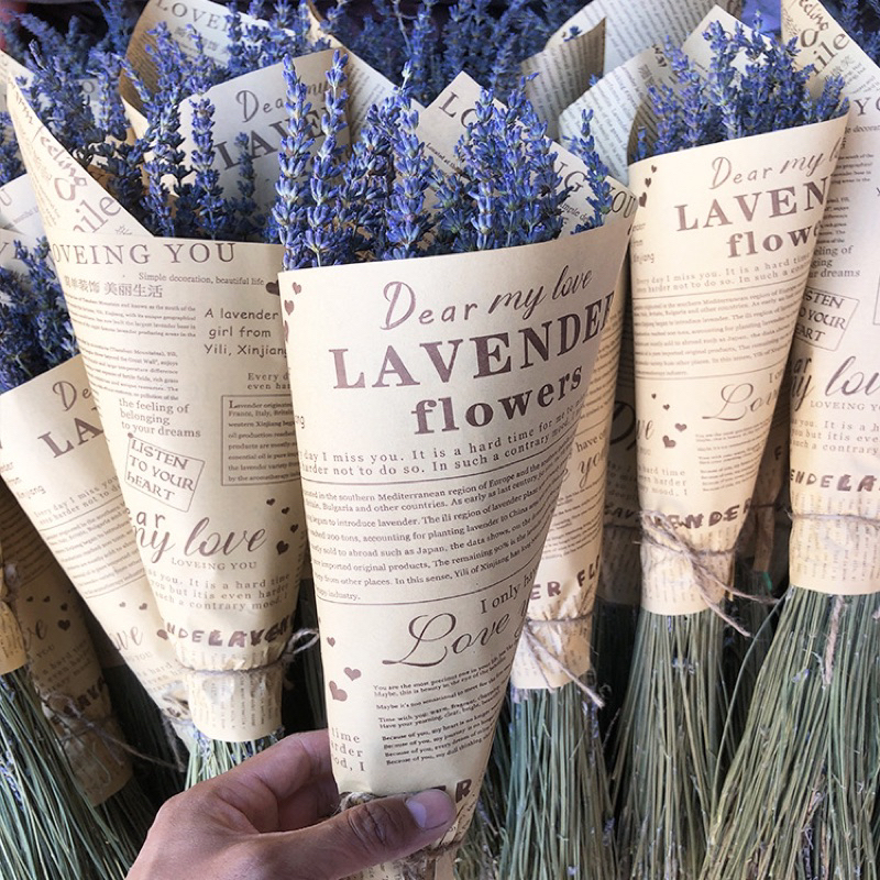 Hoa lavender hoa oải hương trang trí nhà cửa, chụp ảnh sản phẩm, quà tặng sinh nhật + TẶNG THIỆP HOA HANDMADE