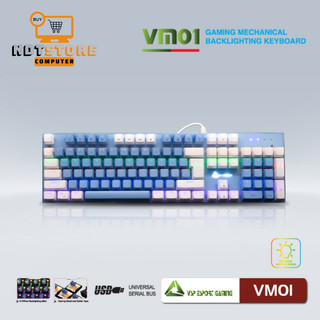 Bàn phím vsp esport gaming vm01 xanh dương/hồng - mechanical keyboard vsp esport gaming vm01 blue/pink dành cho game thủ