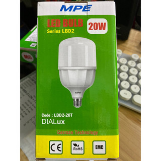 Led trụ 20w mpe áng sáng trắng
