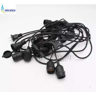 Đèn dây trang trí ngoài trời 10M 15- 20 đui kín nước