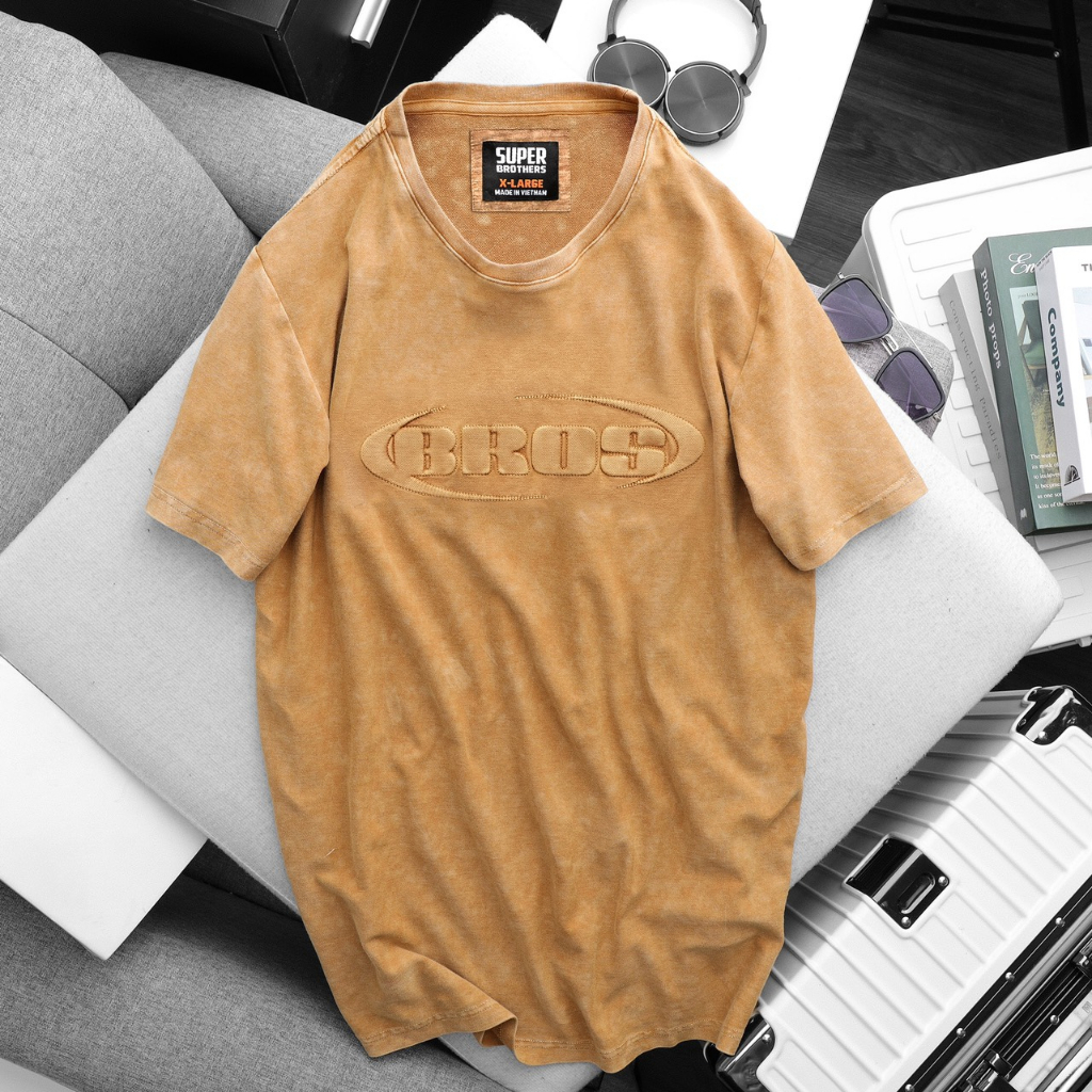 Áo Thun Wash Unisex Cao Cấp SUPER BROS Với Nhiều Màu Nam Tính. Chất Vải Cotton Co Dãn Tạo Cảm Giác Thoải Mái.