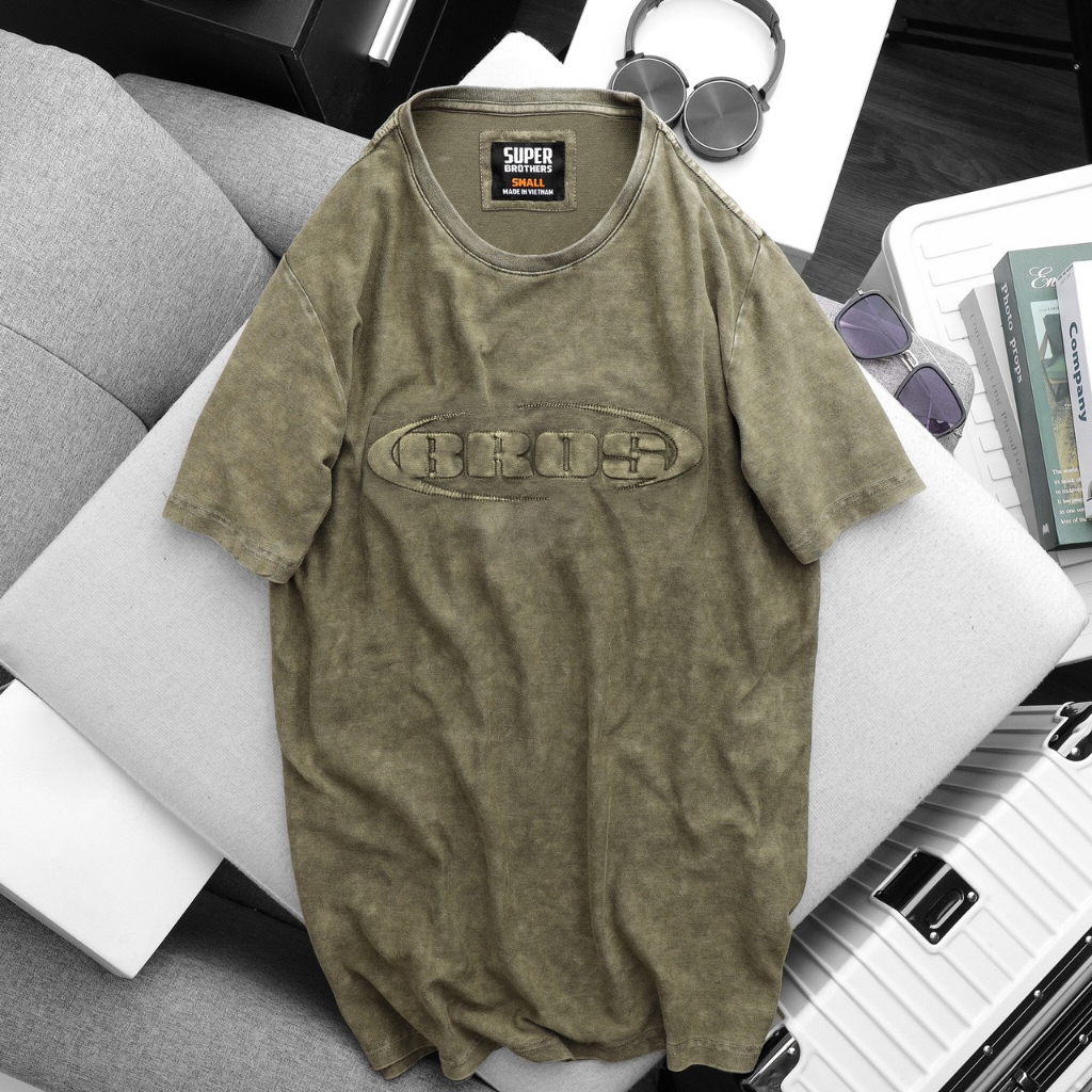 Áo Thun Wash Unisex Cao Cấp SUPER BROS Với Nhiều Màu Nam Tính. Chất Vải Cotton Co Dãn Tạo Cảm Giác Thoải Mái.