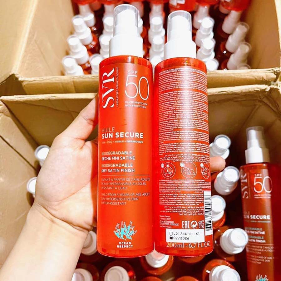 Xịt Chống Nắng SVR Huile Sun Secure Sun Oil SPF50 200ml