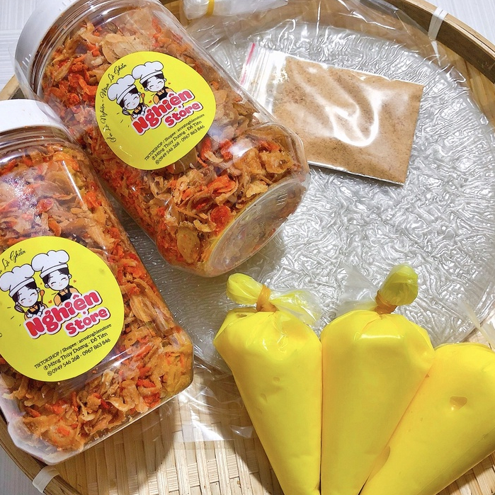 Combo Bánh Tráng Phơi Sương 500Gr + 2 Hủ Muối Hành Phi TẶNG 3 TÚI BƠ