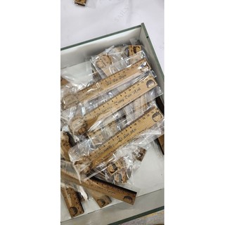 Combo móc khóa và thước gỗ khắc tên