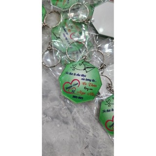 Combo móc khóa và thước gỗ khắc tên