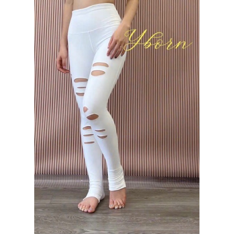 Quần tập /legging rách siêu cá tính, co giãn 4 chiều Yborn cao cấp