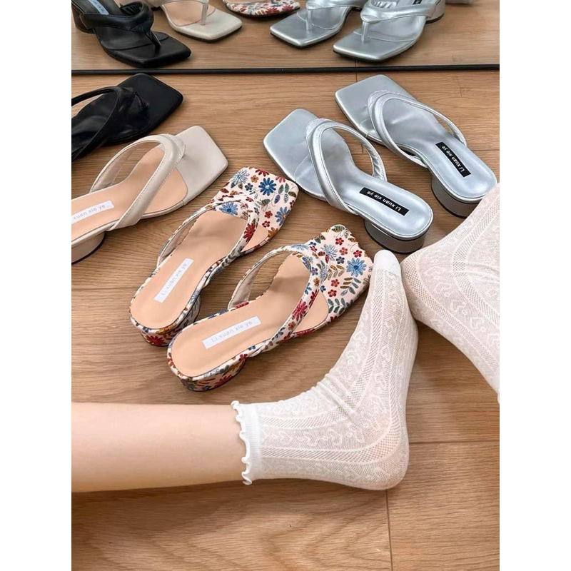 Sandal xỏ ngón đế cao 3CM mẫu mới xuân hè 2023