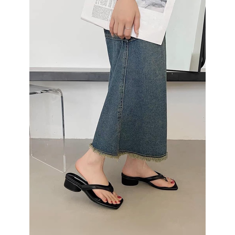 Sandal xỏ ngón đế cao 3CM mẫu mới xuân hè 2023