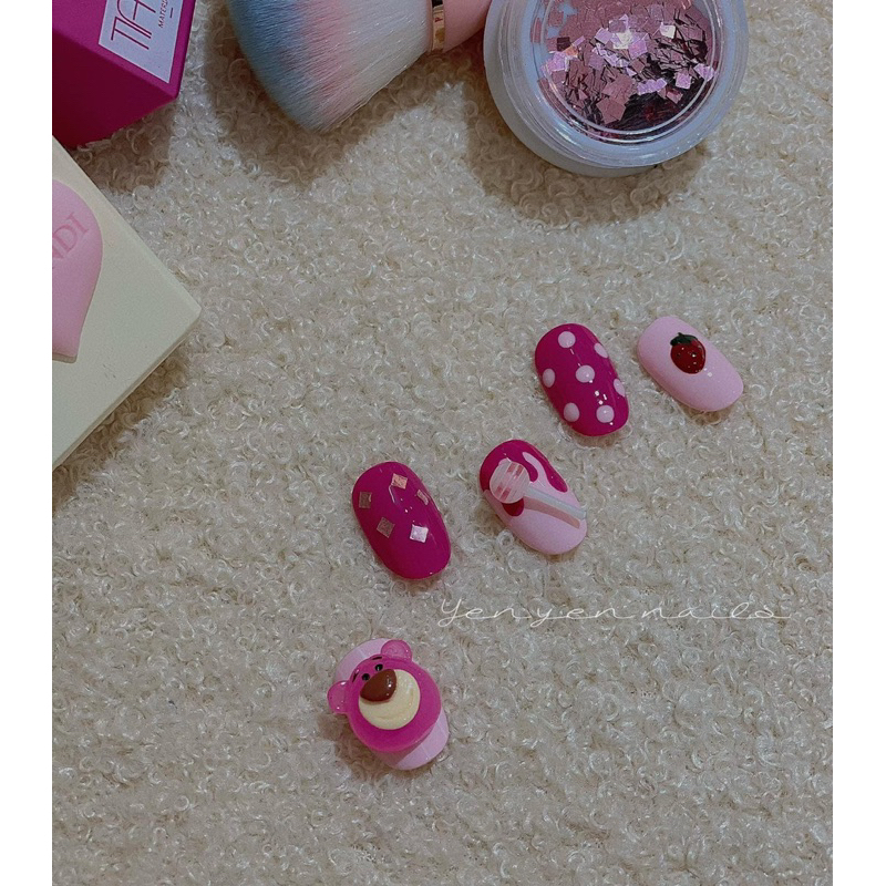 Sơn Gel màu hồng gấu dâu