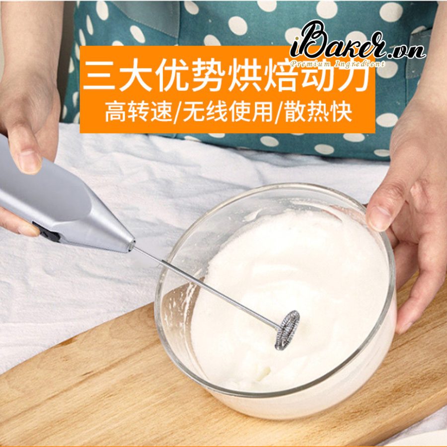 Máy tạo bọt cà phê / máy đánh trứng mini chạy bằng pin giá rẻ