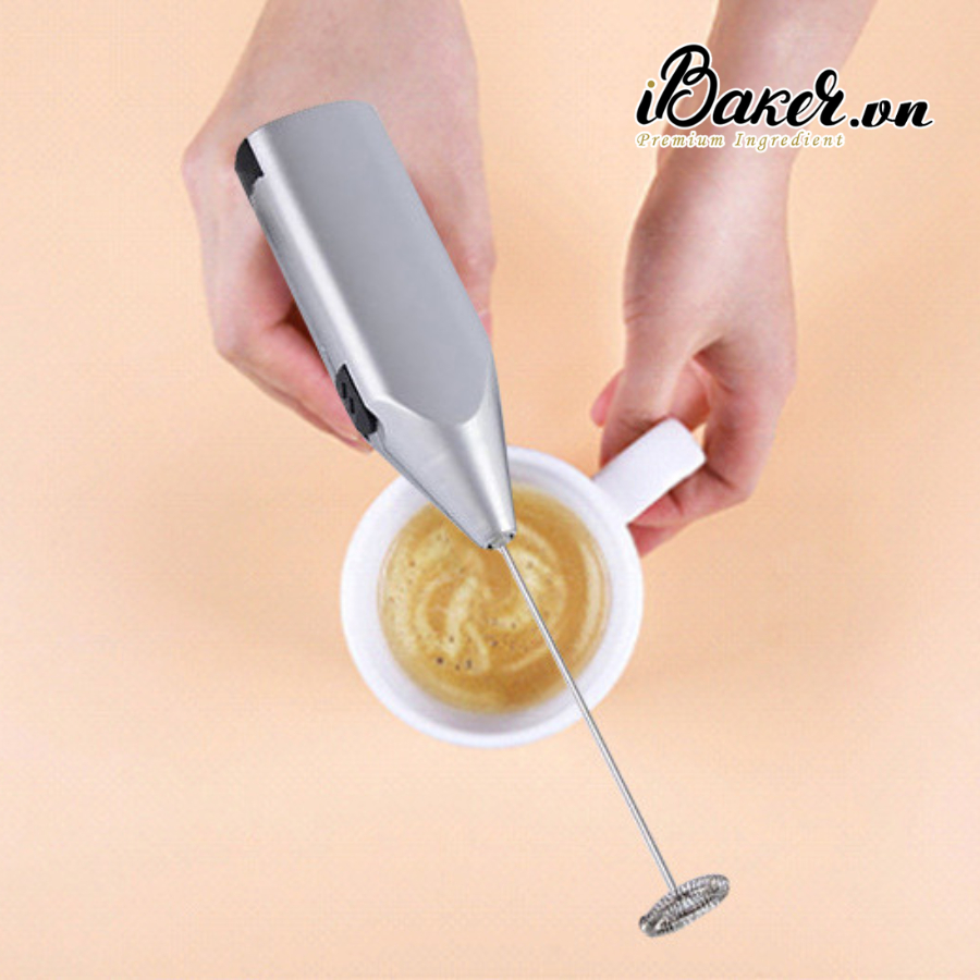 Máy tạo bọt cà phê / máy đánh trứng mini chạy bằng pin giá rẻ