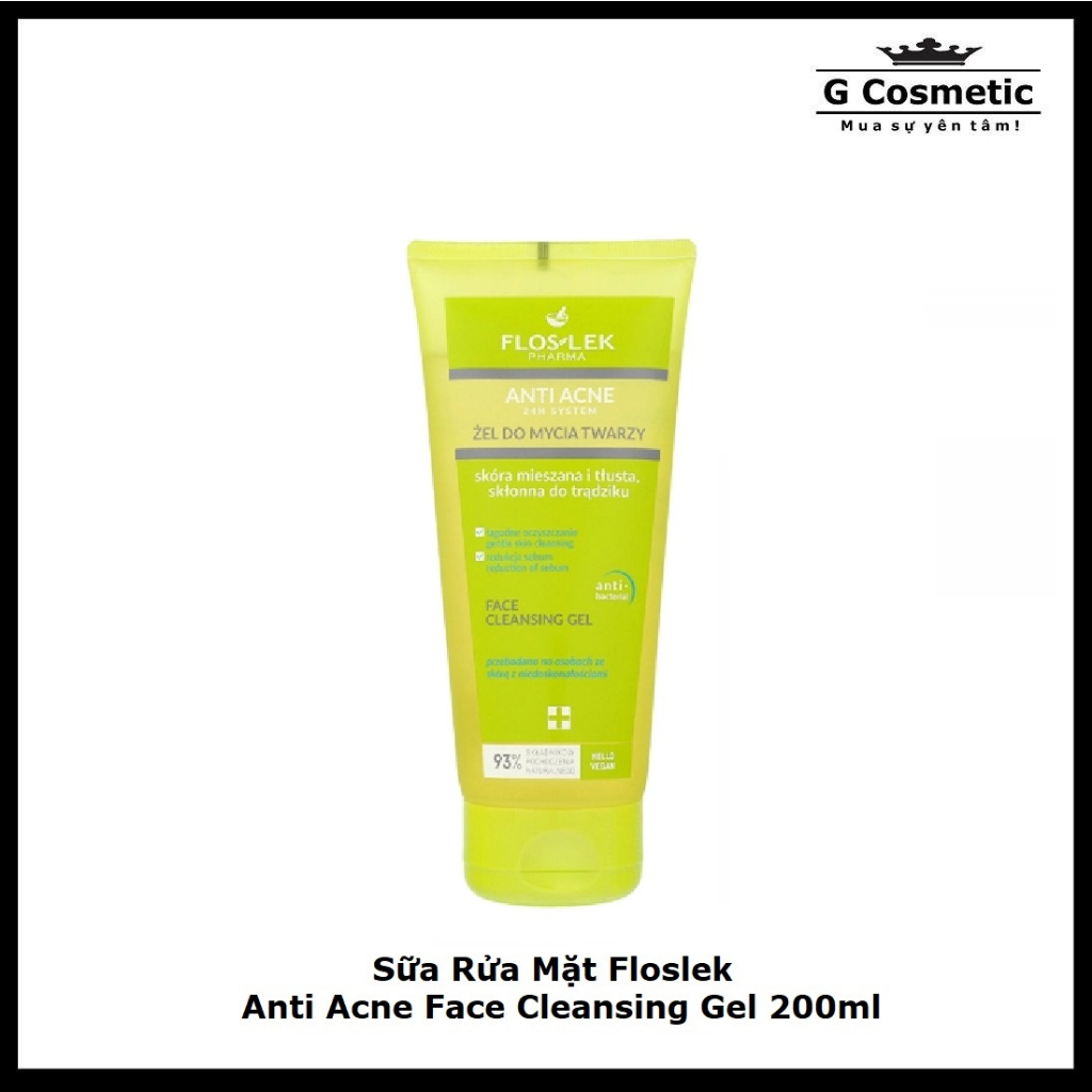 Sữa Rửa Mặt Floslek Anti Acne Face Cleansing Gel 200ml