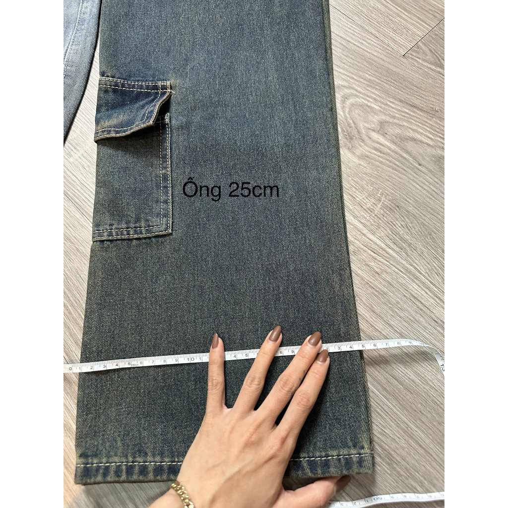 Jeans Túi Hộp Phối Tua Rua Màu Lạ Cá Tính