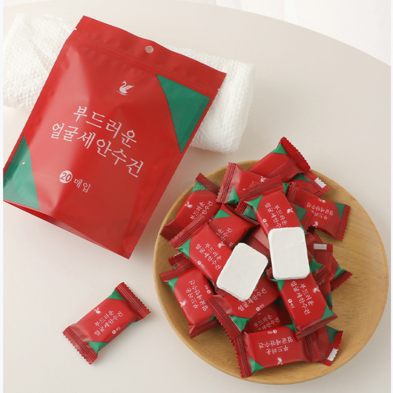 Khăn giấy nén hình viên kẹo - Khăn đa năng du lịch Hàn Quốc dùng 1 lần