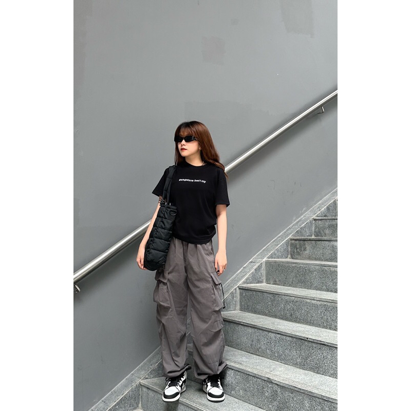 ÁO BABY TEE FORM BOXY THÊU ' GANGSTER DON'T CRY '