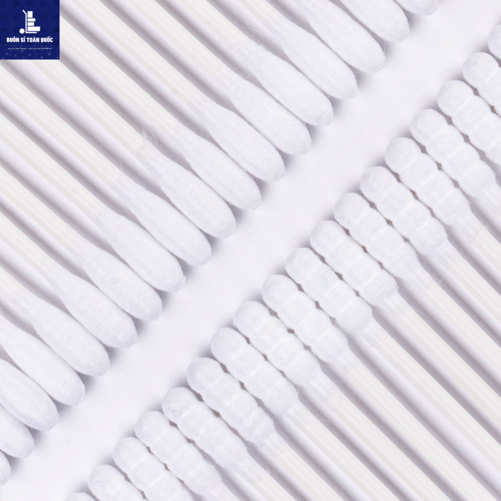 Tăm bông ngoáy tai người lớn LEVEE thân nhựa TB01-074 túi 100 que