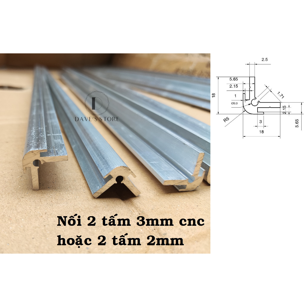 Thanh nhôm chữ V làm DIY vỏ hộp, thùng loa, thùng máy tính ITX...