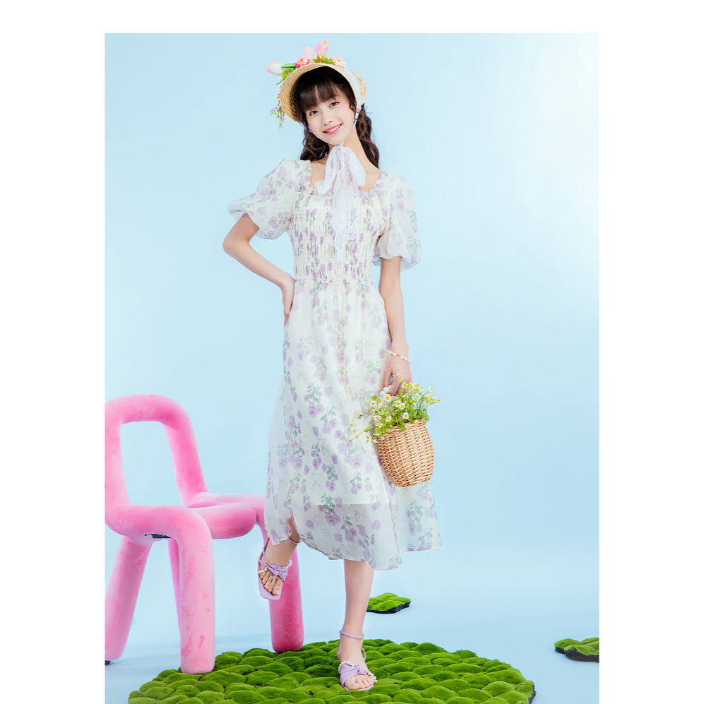 Z297 Váy hoa xuất dư của LAGOGO