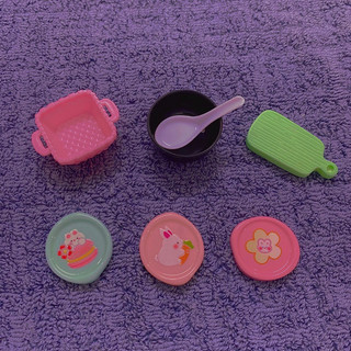 Charm chén dĩa mini trang trí mô hình đồ ăn
