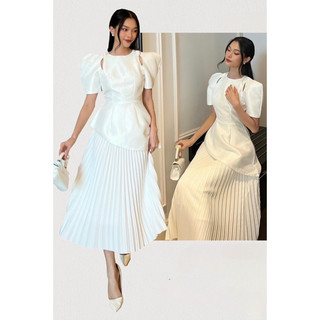 Áo peplum lệch tà khoét vai