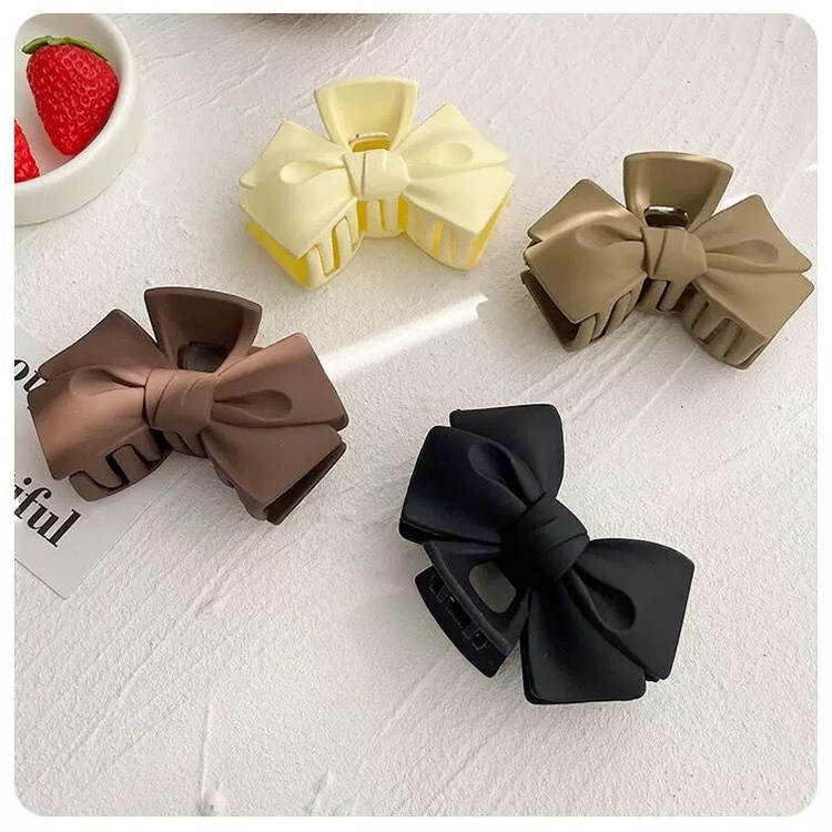 Kẹp Tóc Hình Nơ Phong Cách Nhật Hàn Retro Đơn Giản Thời Trang Thu Đông