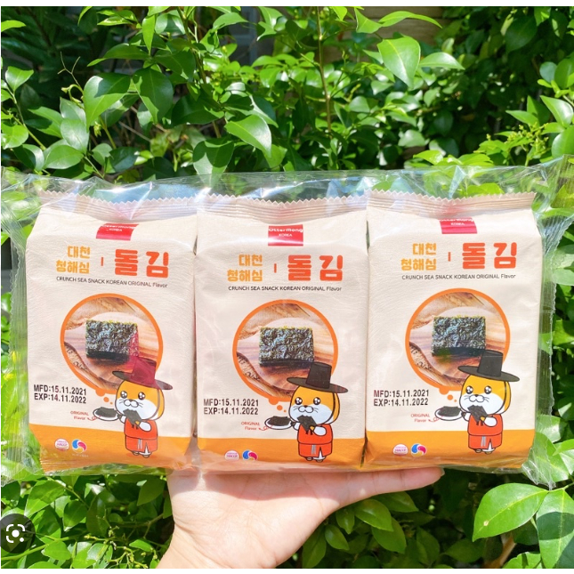 Date 02/2024 - Rong Biển Ăn Liền OtterMong 4.5g (3 Vị)