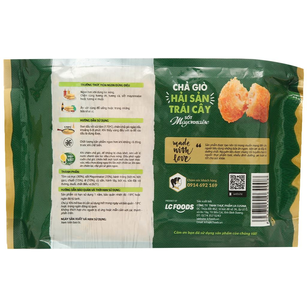 Chả Giò Hải Sản Trái Cây Sốt Mayonaise La Cusina Đông Lạnh Gói 300G