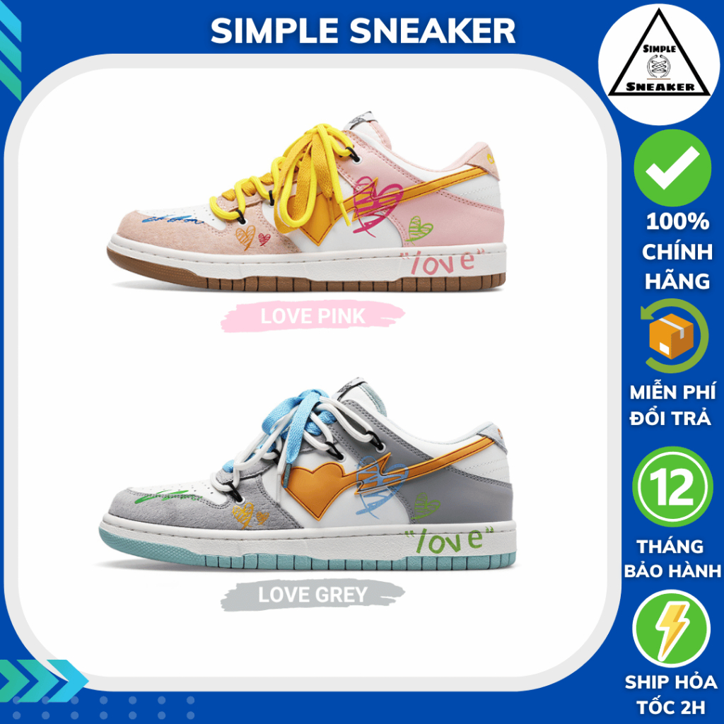 Giày Cat & Sofa Chính Hãng 💙SIMPLE SNEAKER💙 Giày Sneaker Cat Sofa Love Pink Phong Cách Đường Phố AC270