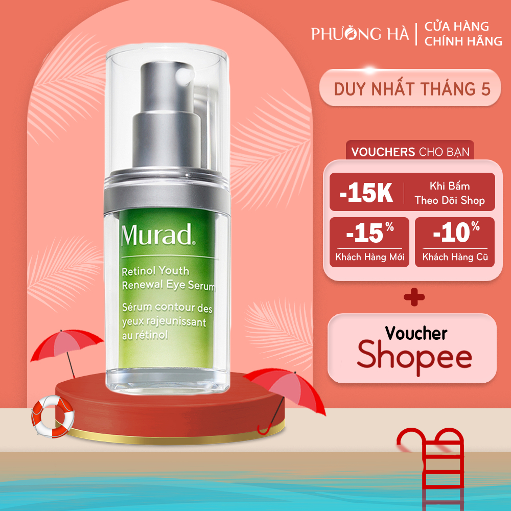 Serum giảm nhăn và bọng mắt Murad Retinol Youth Renewal Eye Serum 15ml
