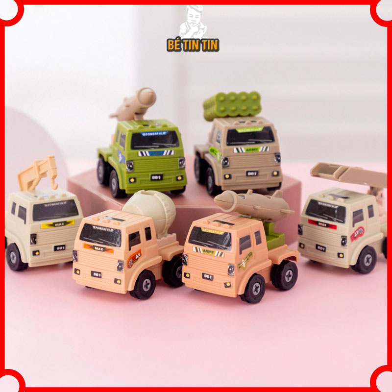 Đồ chơi mô hình tháo lắp thông minh xe ô tô giao thông cho bé, đồ chơi lắp ráp kèm tô vít thuận tiện tháo lắp nhiều lần