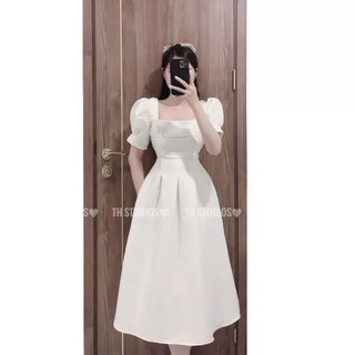 🌈bigsize đầm cổ vuông kèm tag đi tiệc🌈