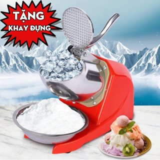 [TẶNG KHAY ĐỰNG] Máy Xay Đá - Máy Bào Đá 2 Lưỡi Dao Làm Sinh Tố, Kem Lạnh Siêu Nhanh, Siêu Sạch Mới Nhất 2023