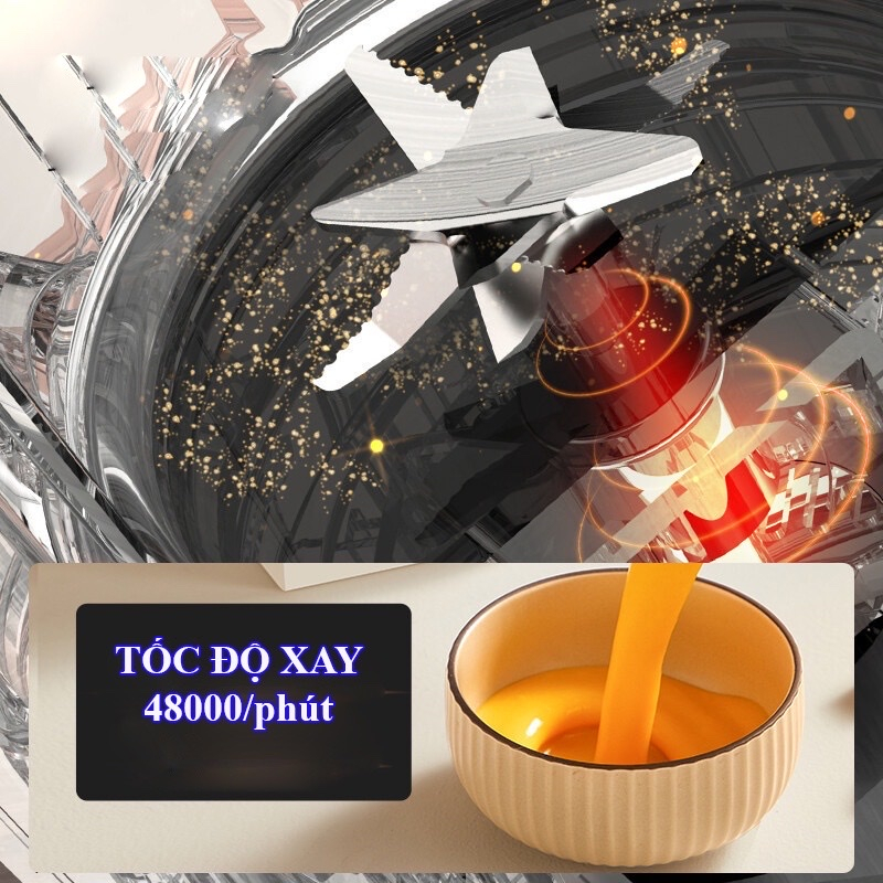 Máy xay sữa hạt chống ồn Guesmi cao cấp - Máy xay nấu đa năng làm sữa hạt, nấu cháo, súp - máy làm sữa hạt
